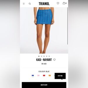 NWT Triangl Nayarit Crochet Skirt